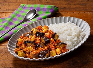 なすと大豆のドライカレー