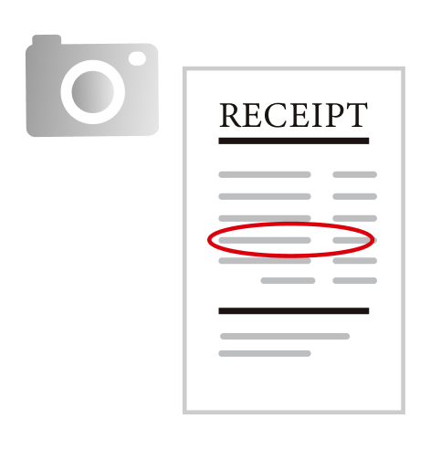 レシート該当商品名記載部分