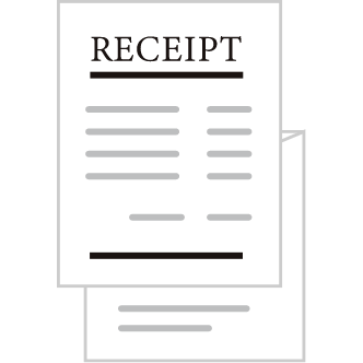 レシートが長い場合